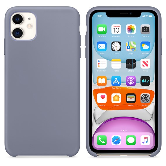 Microsonic Apple iPhone 11 6 1 Kılıf Liquid Lansman Silikon Lavanta Grisi 1