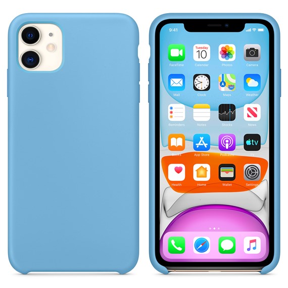 Microsonic Apple iPhone 11 6 1 Kılıf Liquid Lansman Silikon Kantaron Mavisi 1