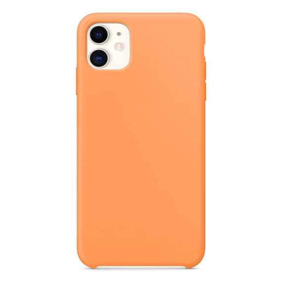 Microsonic Apple iPhone 11 6 1 Kılıf Liquid Lansman Silikon Papaya 2