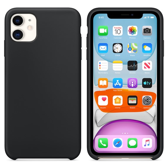 Microsonic Apple iPhone 11 6 1 Kılıf Liquid Lansman Silikon Siyah 1