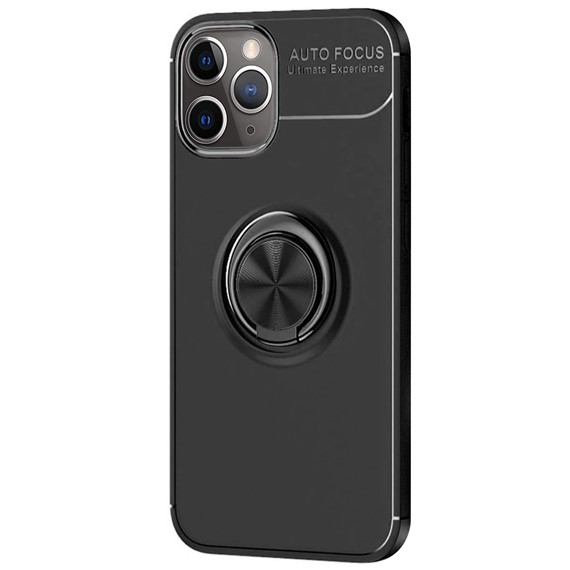 Microsonic Apple iPhone 11 Pro Kılıf Kickstand Ring Holder Siyah 2