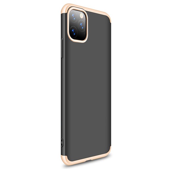 Microsonic Apple iPhone 11 Pro Max 6 5 Kılıf Double Dip 360 Protective Siyah Gold 2