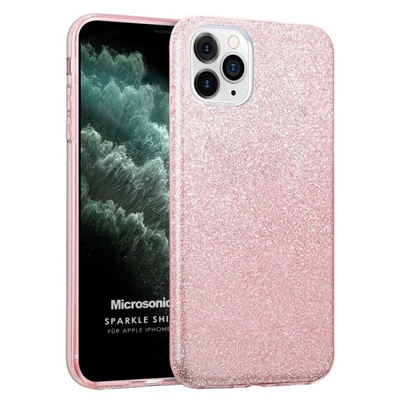 Microsonic Apple iPhone 11 Pro Kılıf Sparkle Shiny Rose Gold 1