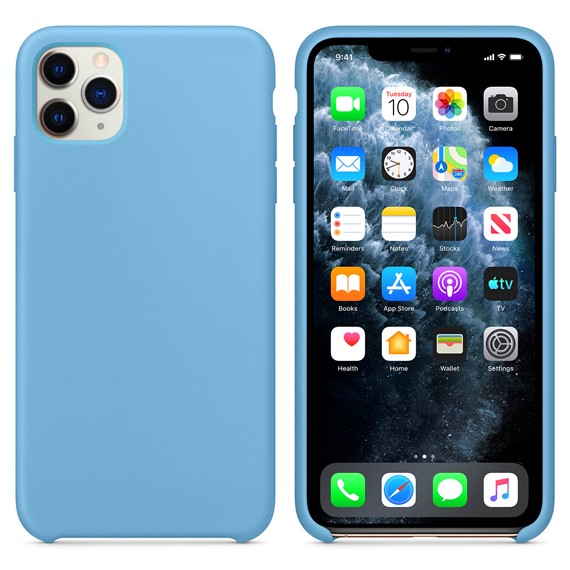 Microsonic Apple iPhone 11 Pro 5 8 Kılıf Liquid Lansman Silikon Kantaron Mavisi 1