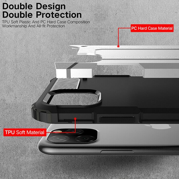 Microsonic Apple iPhone 11 Pro Max 6 5 Kılıf Rugged Armor Mavi 4