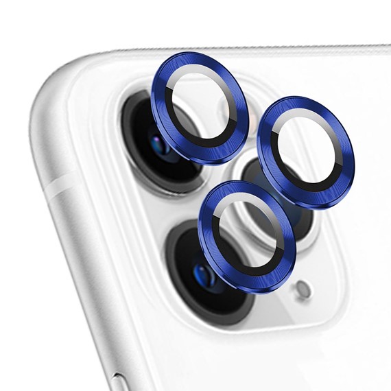 Microsonic Apple iPhone 11 Pro Max Tekli Kamera Lens Koruma Camı Lacivert 1