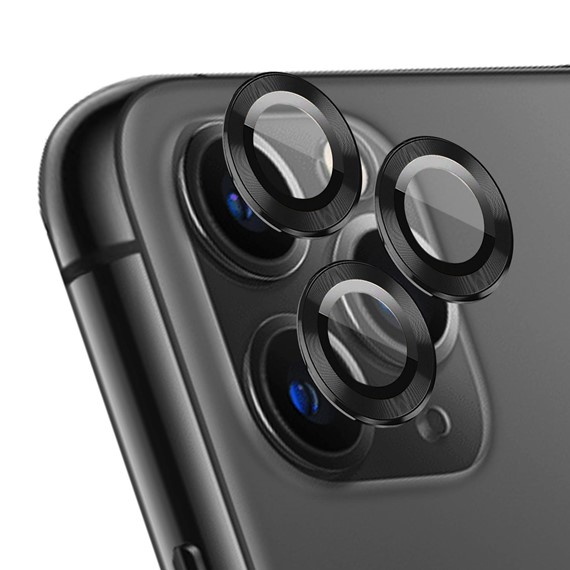 Microsonic Apple iPhone 11 Pro Max Tekli Kamera Lens Koruma Camı Siyah 1