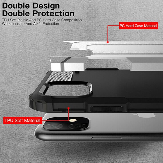 Microsonic Apple iPhone 11 6 1 Kılıf Rugged Armor Mavi 4