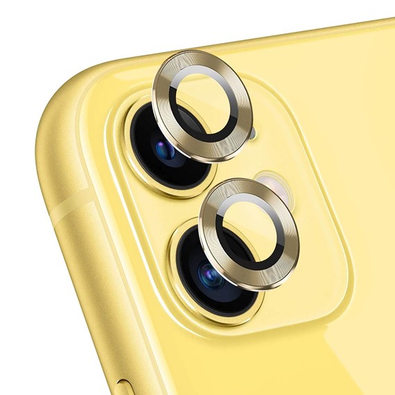Microsonic Apple iPhone 11 Tekli Kamera Lens Koruma Camı Gold 1