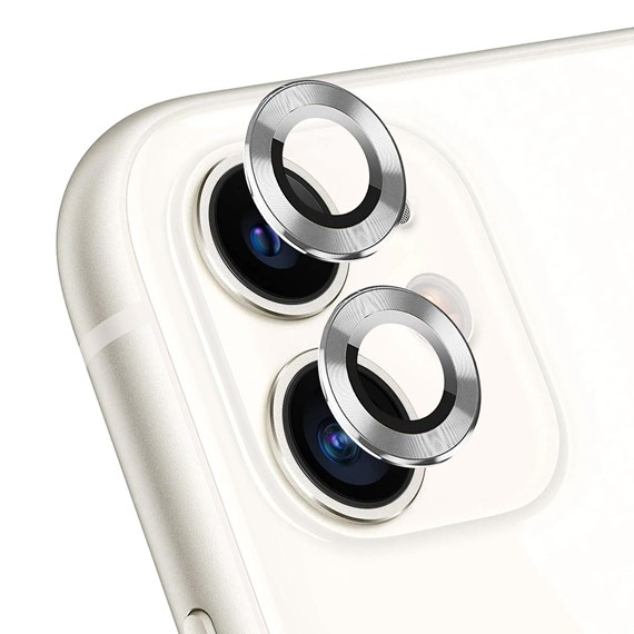 Microsonic Apple iPhone 11 Tekli Kamera Lens Koruma Camı Gümüş 1