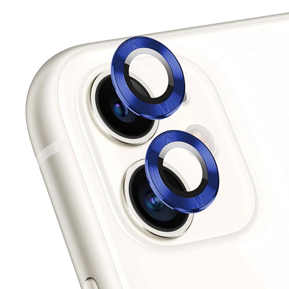 Microsonic Apple iPhone 11 Tekli Kamera Lens Koruma Camı Lacivert 1