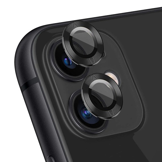 Microsonic Apple iPhone 11 Tekli Kamera Lens Koruma Camı Siyah 1