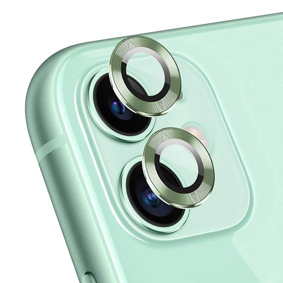 Microsonic Apple iPhone 11 Tekli Kamera Lens Koruma Camı Yeşil 1
