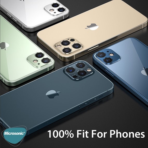 Microsonic Apple iPhone 12 Kamera Lens Koruma Camı V2 Kırmızı 5