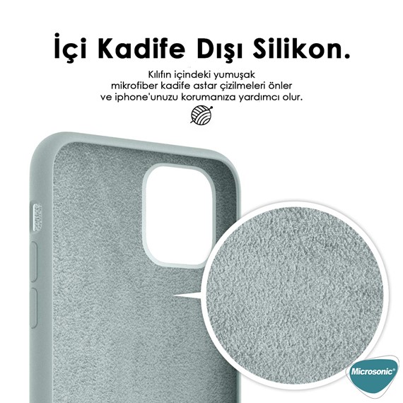 Microsonic Apple iPhone 12 Kılıf Groovy Soft Koyu Yeşil 3