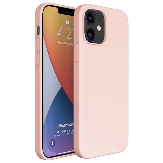 Microsonic Apple iPhone 12 Kılıf Groovy Soft Rose Gold 1