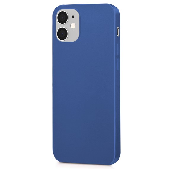 Microsonic Matte Silicone Apple iPhone 12 Kılıf Lacivert 2