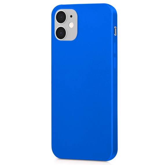 Microsonic Matte Silicone Apple iPhone 12 Kılıf Mavi 2