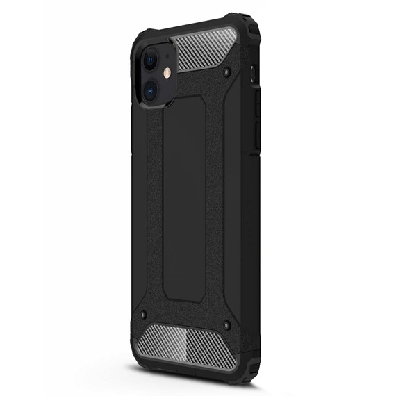 Microsonic Apple iPhone 12 Kılıf Rugged Armor Siyah 2