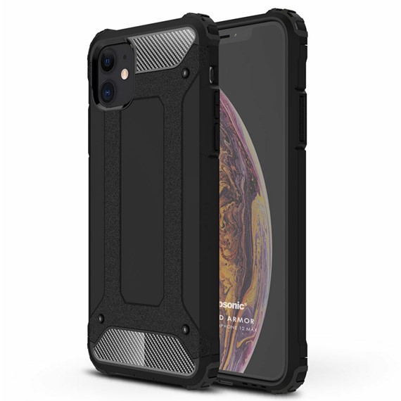 Microsonic Apple iPhone 12 Mini Kılıf Rugged Armor Siyah 1