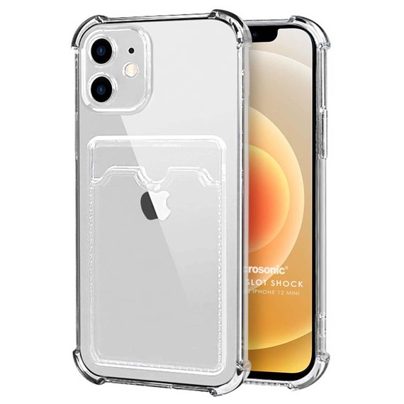Microsonic Apple iPhone 12 Mini Card Slot Shock Kılıf Şeffaf 1