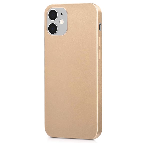 Microsonic Matte Silicone Apple iPhone 12 Mini Kılıf Gold 2