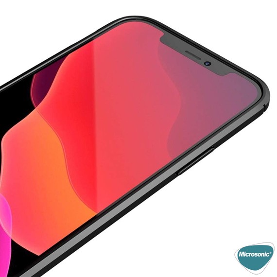 Microsonic Apple iPhone 12 Pro Kılıf Deri Dokulu Silikon Lacivert 5