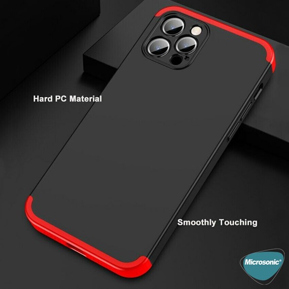 Microsonic Apple iPhone 12 Pro Kılıf Double Dip 360 Protective Mavi 3