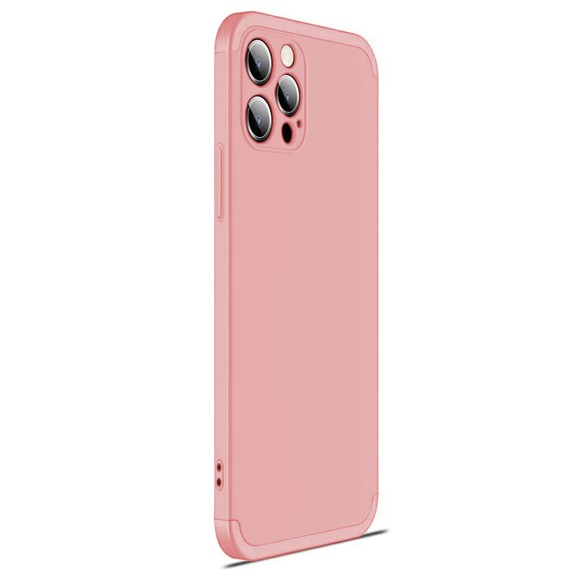 Microsonic Apple iPhone 12 Pro Kılıf Double Dip 360 Protective Rose Gold 2