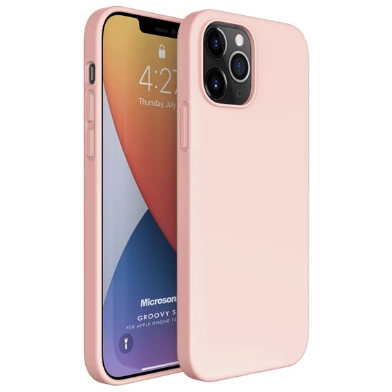 Microsonic Apple iPhone 12 Pro Kılıf Groovy Soft Rose Gold 1