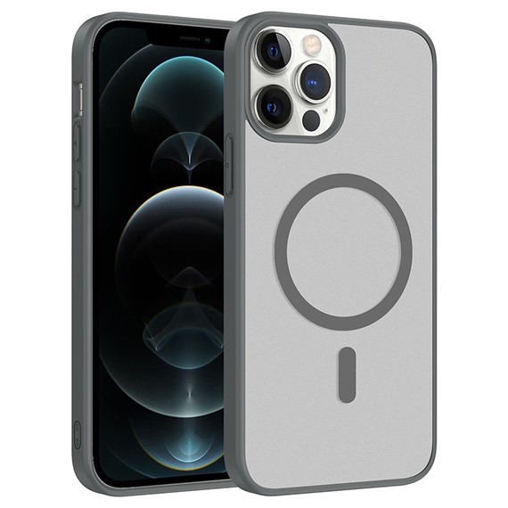 Microsonic Apple iPhone 12 Pro Kılıf MagSmoke Neo Gri 1