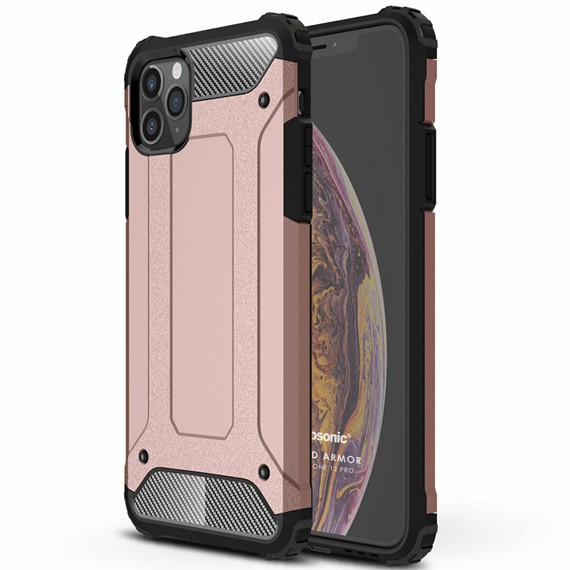 Microsonic Apple iPhone 12 Pro Kılıf Rugged Armor Rose Gold 1