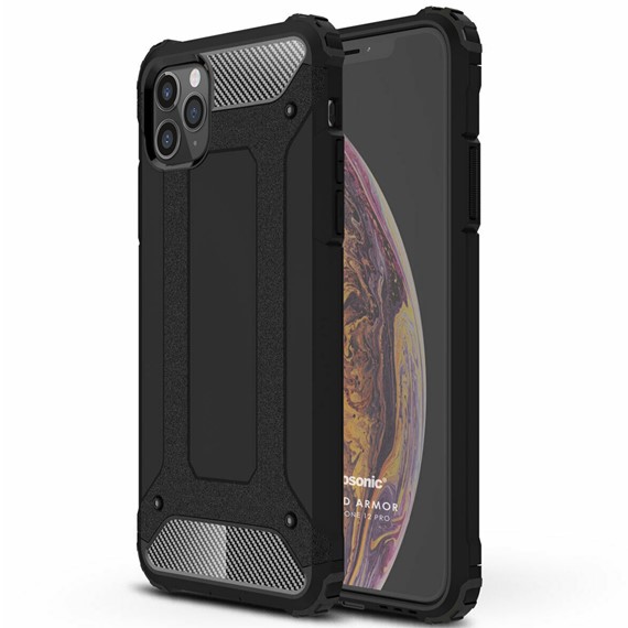 Microsonic Apple iPhone 12 Pro Kılıf Rugged Armor Siyah 1