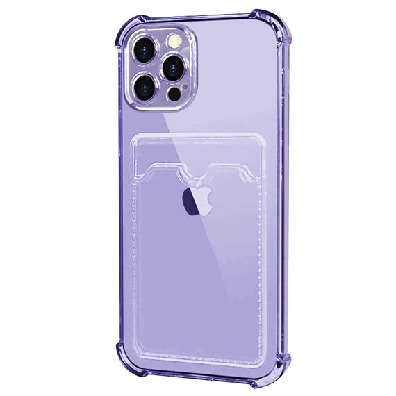 Microsonic Apple iPhone 12 Pro Max Card Slot Shock Kılıf Lila 2