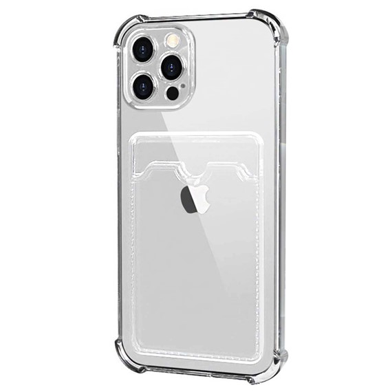 Microsonic Apple iPhone 12 Pro Card Slot Shock Kılıf Şeffaf 2