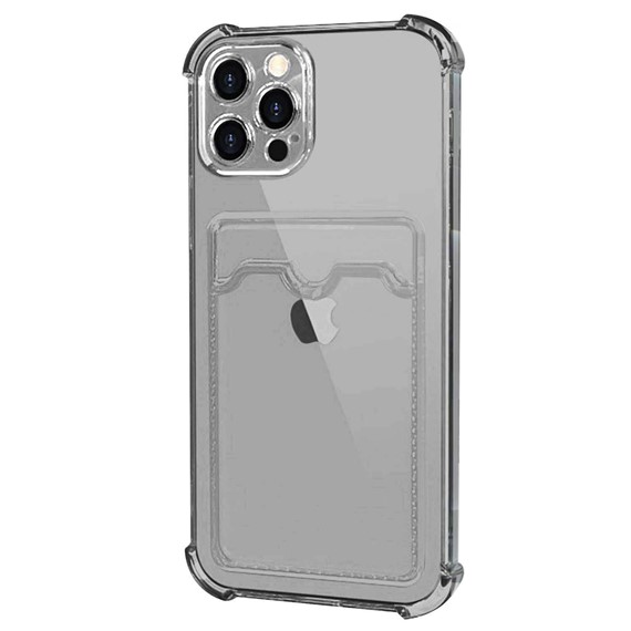 Microsonic Apple iPhone 12 Pro Card Slot Shock Kılıf Siyah 2