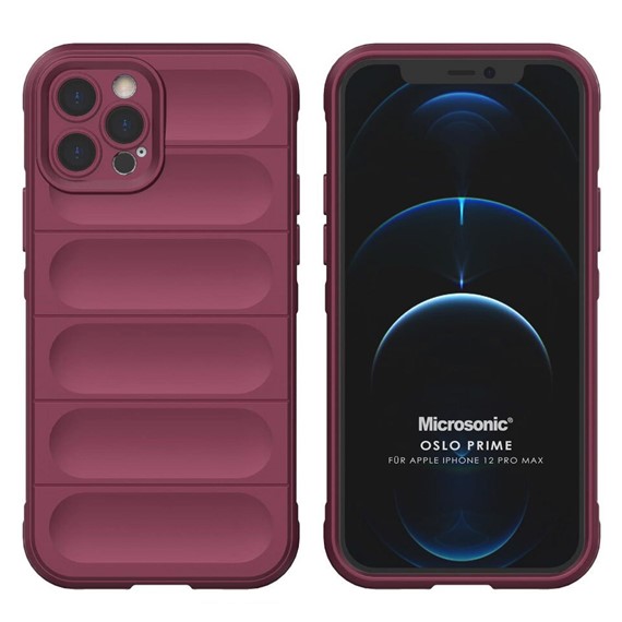 Microsonic Apple iPhone 12 Pro Max Kılıf Oslo Prime Bordo 1