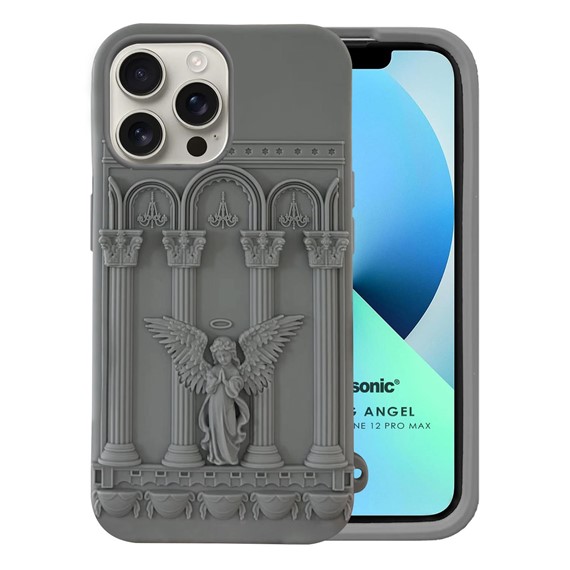 Microsonic Apple iPhone 12 Pro Kılıf Praying Angel Gri 1