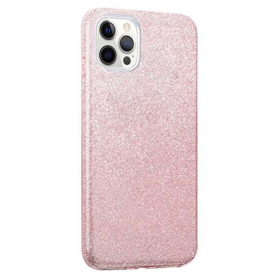 Microsonic Apple iPhone 12 Pro Kılıf Sparkle Shiny Rose Gold 2