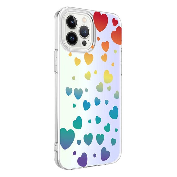 Microsonic Apple iPhone 13 Pro Braille Feel Desenli Kılıf Heart 2