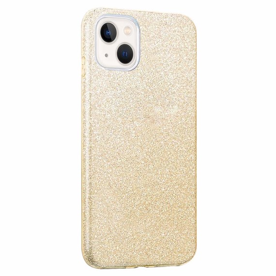 Microsonic Apple iPhone 14 Plus Kılıf Sparkle Shiny Gold 2