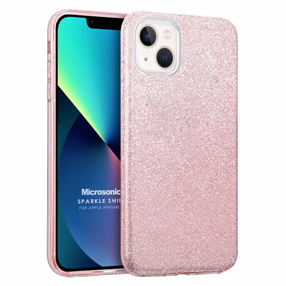 Microsonic Apple iPhone 13 Mini Kılıf Sparkle Shiny Rose Gold 1