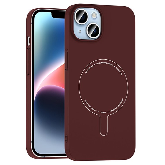 Microsonic Apple iPhone 14 Kılıf AirFit MagSafe Bordo 1