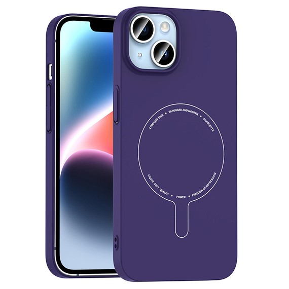 Microsonic Apple iPhone 14 Kılıf AirFit MagSafe Derin Mor 1
