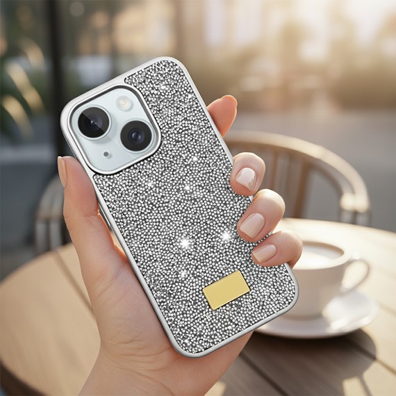 Microsonic Apple iPhone 15 Plus Kılıf Cosmic Shine Gümüş 2