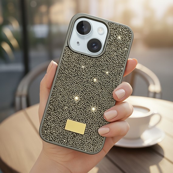 Microsonic Apple iPhone 15 Kılıf Cosmic Shine Koyu Gri 2