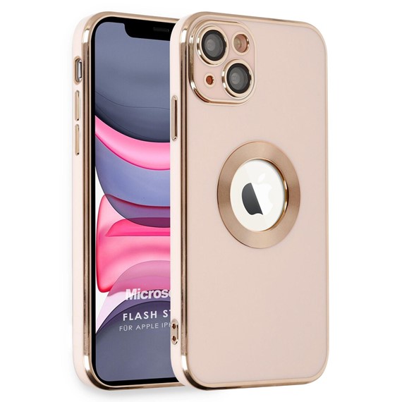 Microsonic Apple iPhone 13 Kılıf Flash Stamp Rose Gold 1