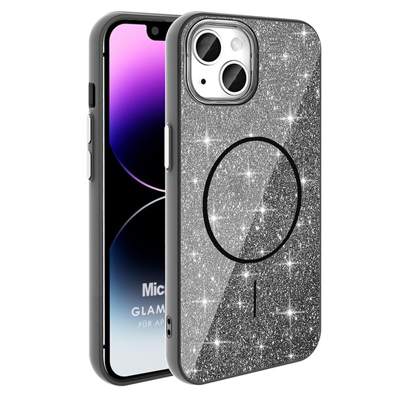 Microsonic Apple iPhone 14 Kılıf GlamGrip Luxe Siyah 1