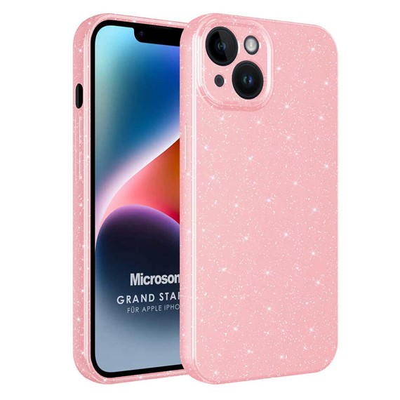 Microsonic Apple iPhone 14 Kılıf Grand Stardust Pembe 1