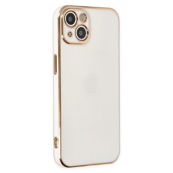 Microsonic Apple iPhone 14 Kılıf Olive Plated Beyaz 1